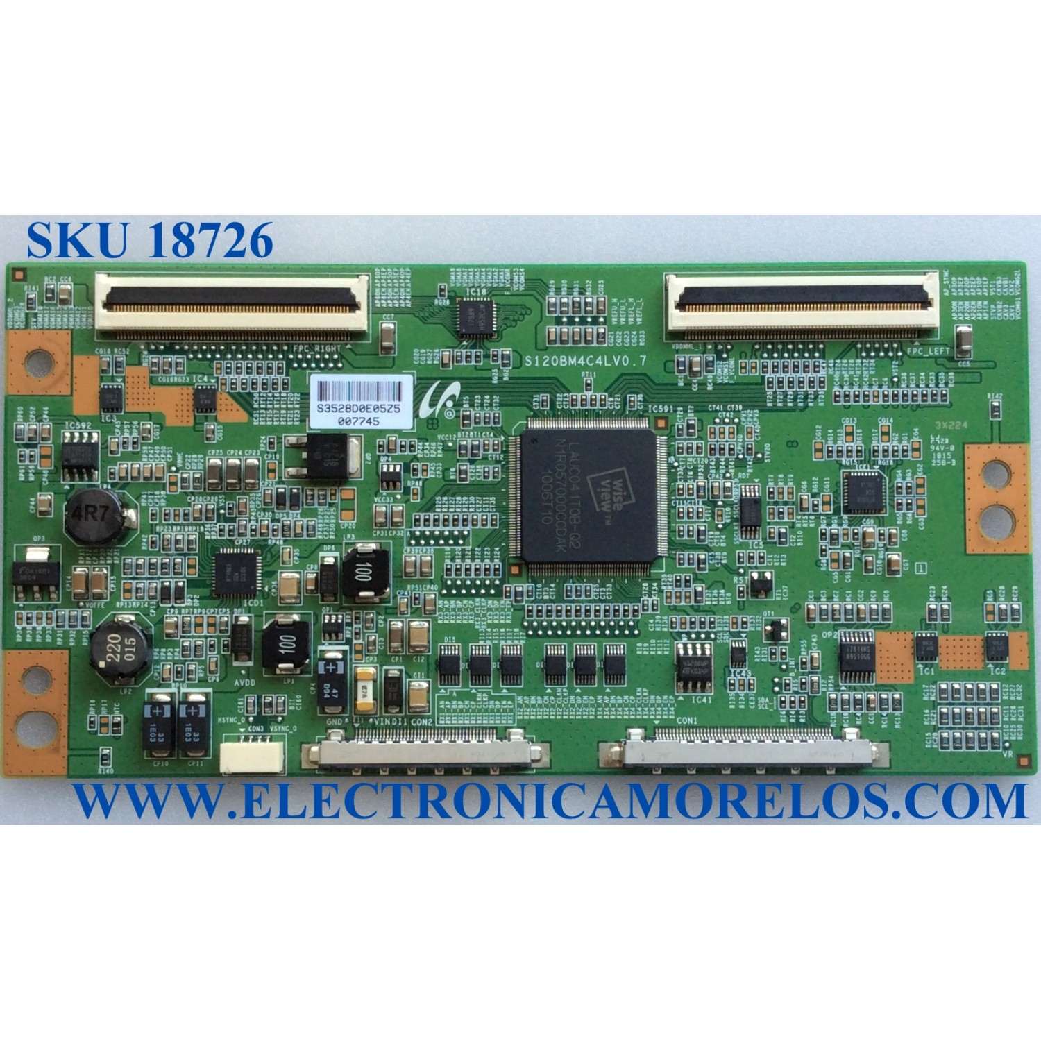 T-CON / INSIGNIA LJ94-03528D / S120BM4C4LV0.7 / 3528D / PANEL LTA550HJ05 / MODELO NS-55E560A11 / PARTES SUSTITUTAS LJ94-03282T / LJ94-03282Q / LJ94-03287K / LJ94-03287S / LJ94-03297G / LJ94-03327H / LJ94-03327J / LJ94-03327K / LJ94-03409D / LJ94-03229A
